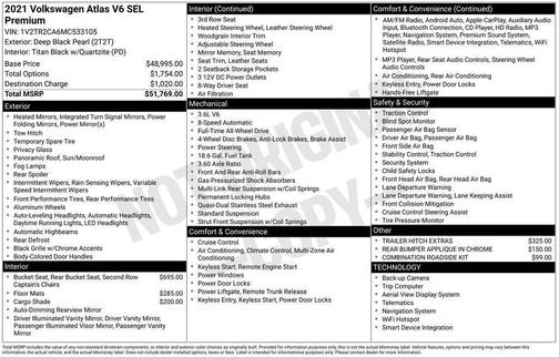 2021 Volkswagen Atlas 3.6 V6 SEL Premium