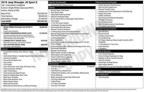 2018 Jeep Wrangler JK Sport