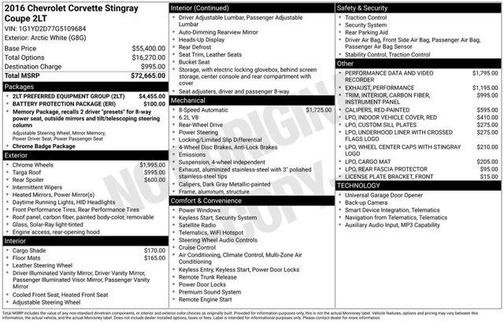 2016 Chevrolet Corvette Stingray