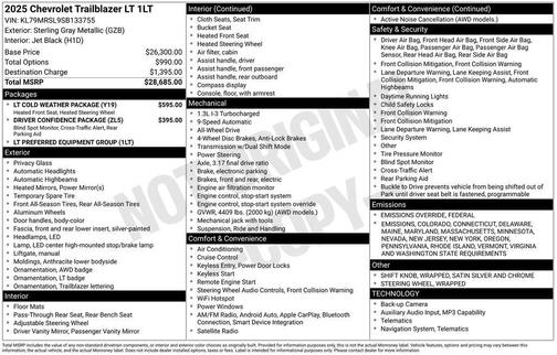 2025 Chevrolet Trailblazer LT