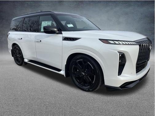 Radiant White/Black Obsidian 2026 INFINITI QX80 SPORT AWD
