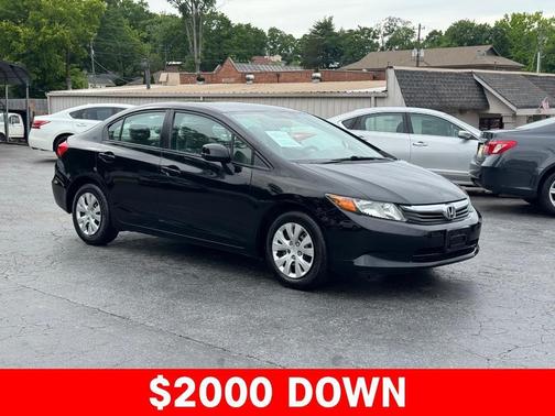 Crystal Black Pearl 2012 Honda Civic LX