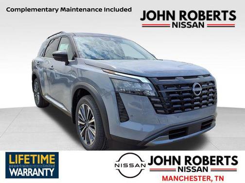 Boulder Gray/Super Black 2026 Nissan Pathfinder Platinum