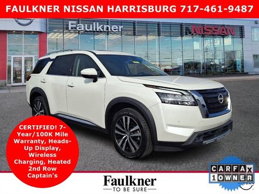 White 2023 Nissan Pathfinder Platinum