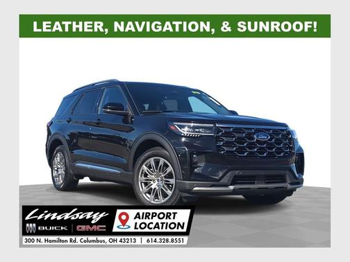 Black Metallic 2025 Ford Explorer Platinum