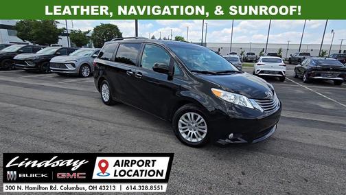 Midnight Black Metallic 2017 Toyota Sienna XLE Premium