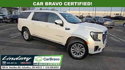 White Frost Tricoat 2021 GMC Yukon XL SLT