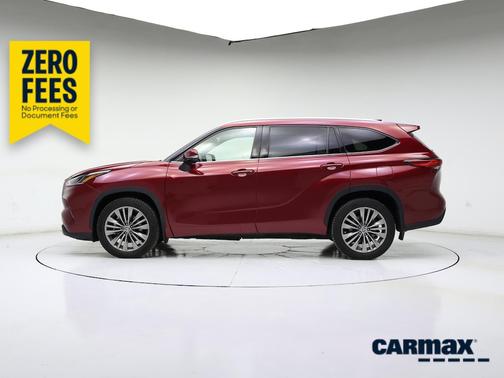 Red 2020 Toyota Highlander Platinum