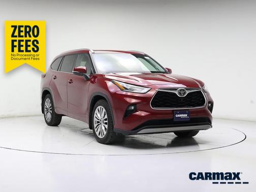 Red 2020 Toyota Highlander Platinum