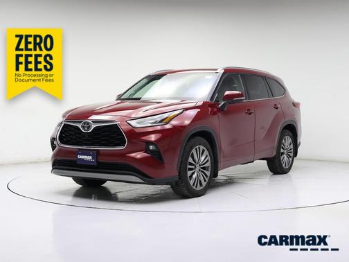 Red 2020 Toyota Highlander Platinum
