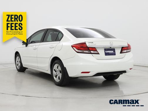 White 2015 Honda Civic LX