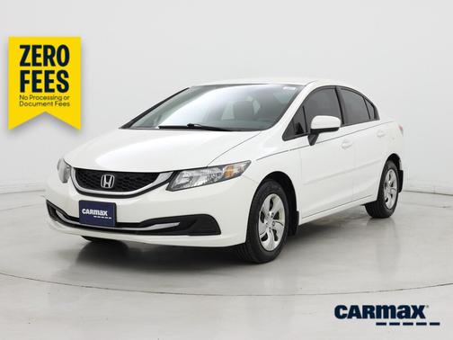 White 2015 Honda Civic LX