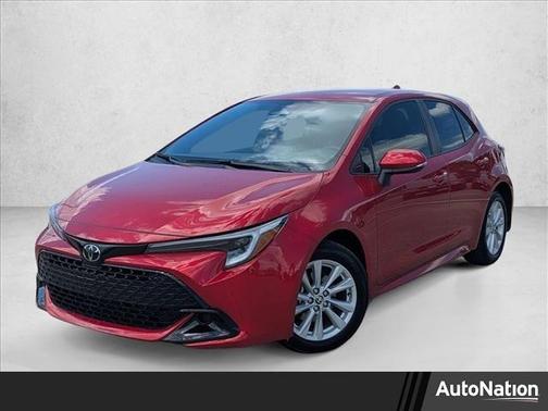 Red 2025 Toyota Corolla Hatchback SE