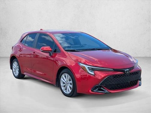 Red 2025 Toyota Corolla Hatchback SE