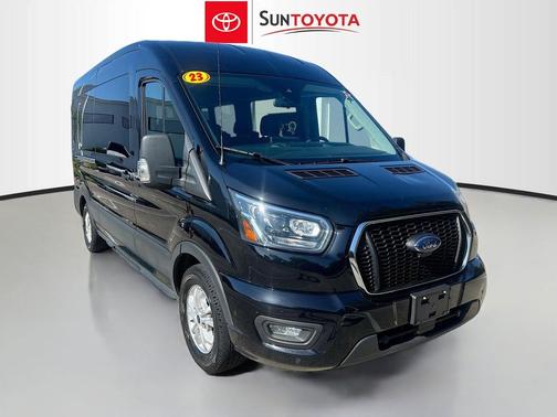 AGATE BLACK METALLIC 2023 Ford Transit-350 XLT