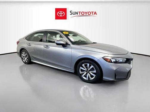 Solar Silver Metallic 2025 Honda Civic LX