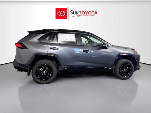 Magnetic Gray Metallic/Midnight Black Metallic 2024 Toyota RAV4 Hybrid SE
