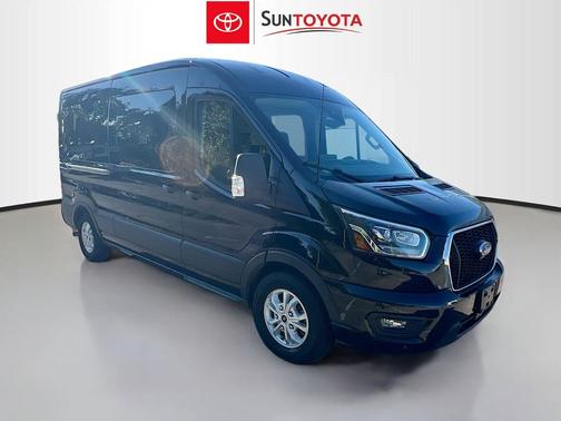 AGATE BLACK METALLIC 2023 Ford Transit-350 XLT