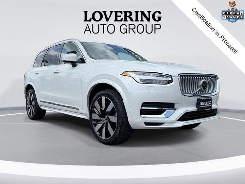 Crystal White 2023 Volvo XC90 Recharge Plug-In Hybrid T8 Ultimate Bright Theme 7-Seater