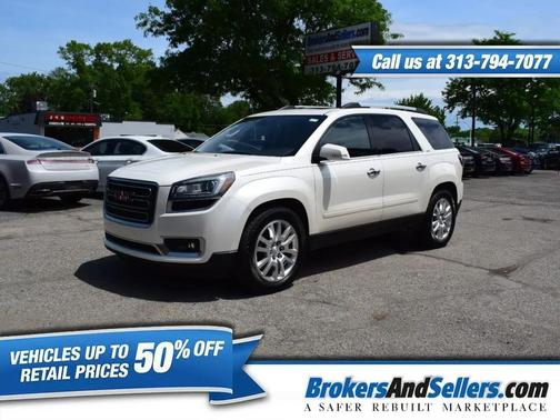 White 2015 GMC Acadia SLT-1