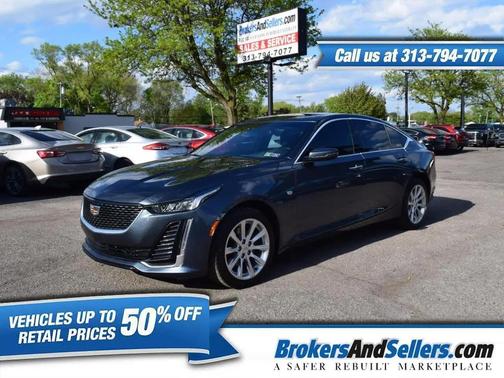 Shadow Metallic 2021 Cadillac CT5 Premium Luxury RWD