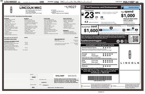 Pewter 2017 Lincoln MKC Select