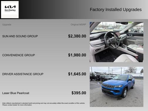 Laser Blue Pearlcoat 2022 Jeep Compass Latitude
