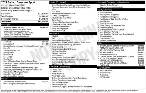2022 Subaru Crosstrek Sport