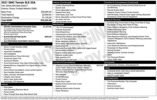 2021 GMC Terrain SLE