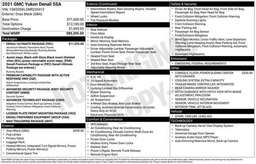 2021 GMC Yukon Denali