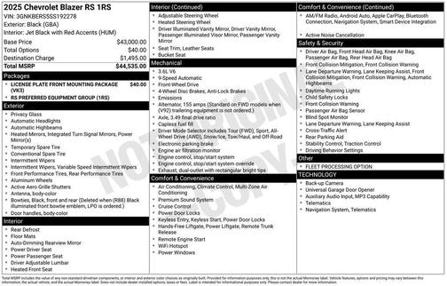 2025 Chevrolet Blazer RS