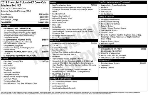 2019 Chevrolet Colorado LT