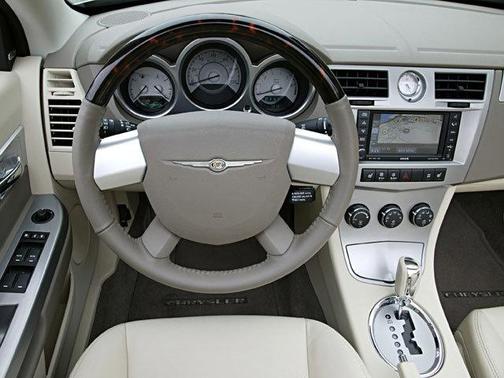 Stone White Clearcoat/Black Vinyl Top 2008 Chrysler Sebring Base