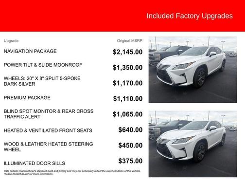 White Pearl 2019 Lexus RX 350 Base