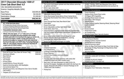 Graphite Metallic 2017 Chevrolet Silverado 1500 1LT