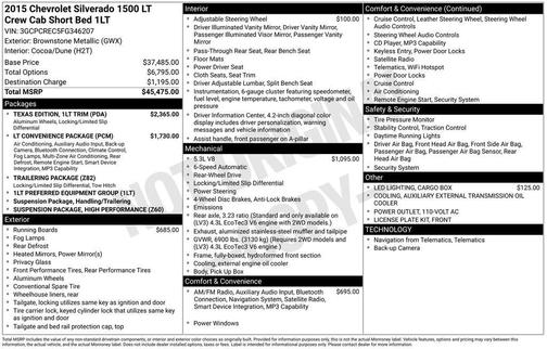 Brownstone Metallic 2015 Chevrolet Silverado 1500 1LT