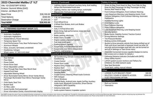2023 Chevrolet Malibu FWD 1LT