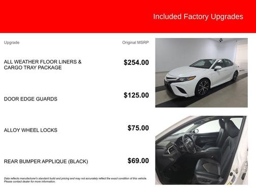 Super White 2018 Toyota Camry SE