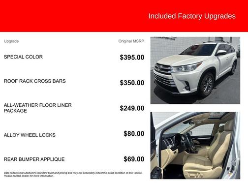 Blizzard Pearl 2018 Toyota Highlander XLE
