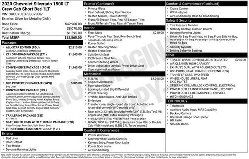 Silver Ice Metallic 2020 Chevrolet Silverado 1500 LT