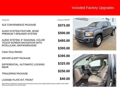 Cyber Gray Metallic 2016 GMC Canyon SLE