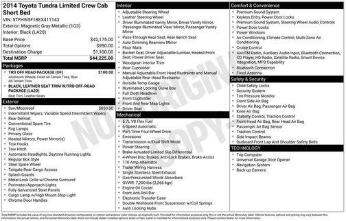 Attitude Black Metallic 2014 Toyota Tundra Limited