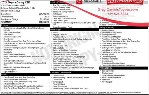 2024 Toyota Camry XSE