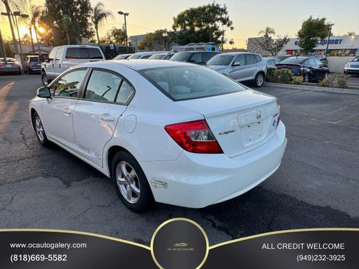 Taffeta White 2012 Honda Civic Natural Gas