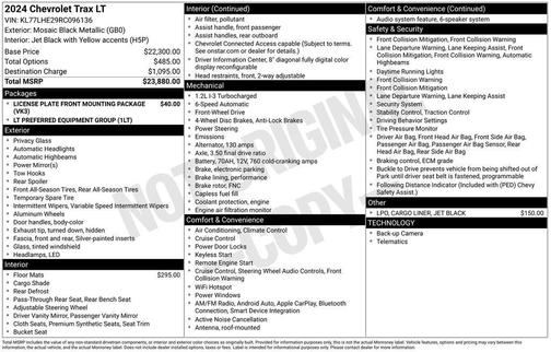 Mosaic Black Metallic 2024 Chevrolet Trax LT