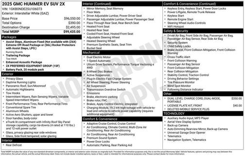 White 2025 GMC HUMMER EV SUV 2X