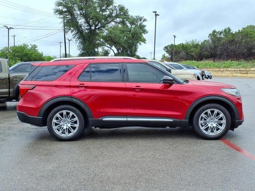 Red Metallic 2025 Ford Explorer Platinum
