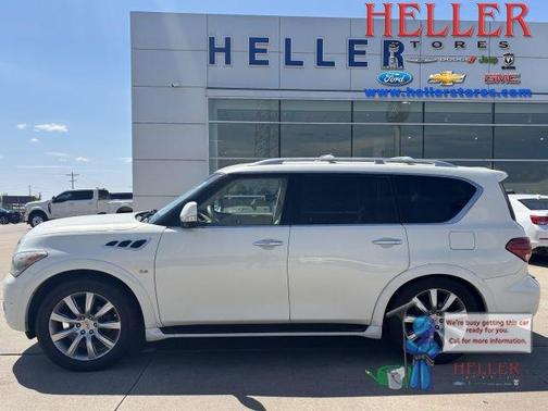 Moonlight White 2014 INFINITI QX80 Base
