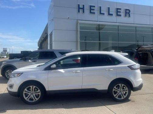 White Platinum Clearcoat Metallic 2017 Ford Edge Titanium