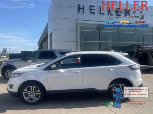 White Platinum Clearcoat Metallic 2017 Ford Edge Titanium